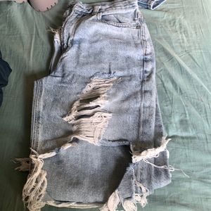 Distress mom jeans from American Eagle